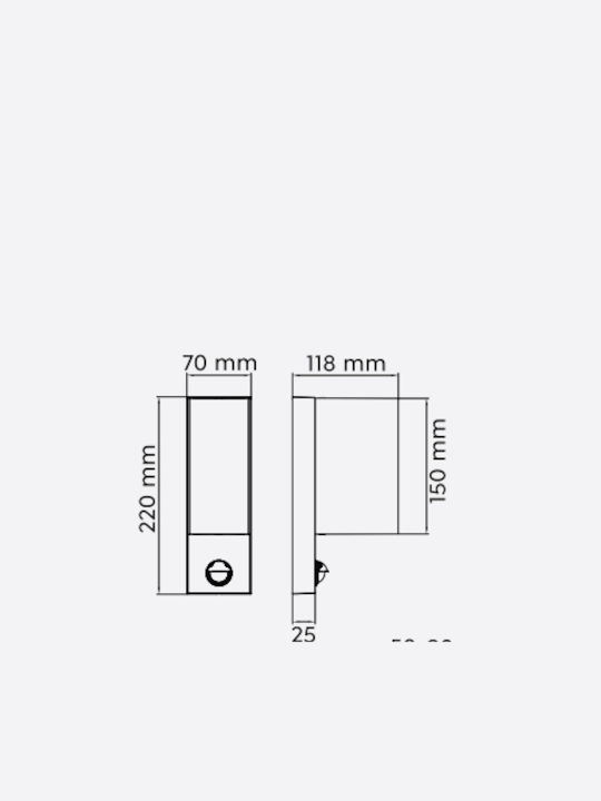 Trio Lighting Roya Wall-Mounted Outdoor Spot GU10 IP44 Double Beam 7x11.8x22εκ.