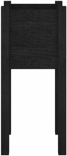 vidaXL Γλάστρα Ξύλινη Μαύρη 31x31x70εκ.