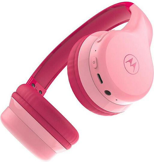 Motorola Moto JR300 Wireless / Wired On Ear Headphones with 24 hours of Operation Pink