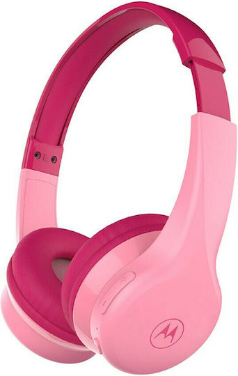 Motorola Moto JR300 Wireless / Wired On Ear Headphones with 24 hours of Operation Pink
