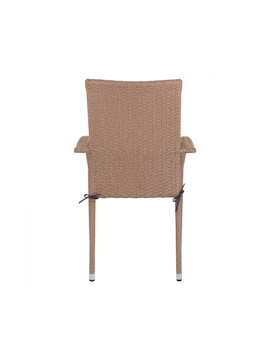 Scaun de exterior Rattan Maro cu pernă 56x60x94cm