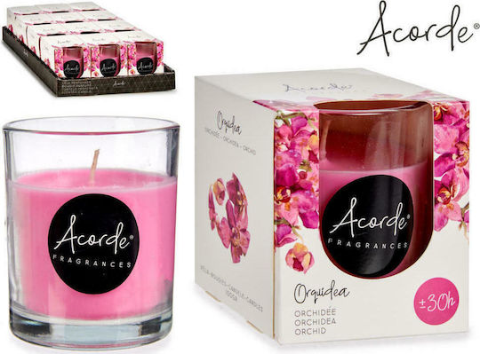 BigBuy Aromatische Kerze in Orchidee-Glas