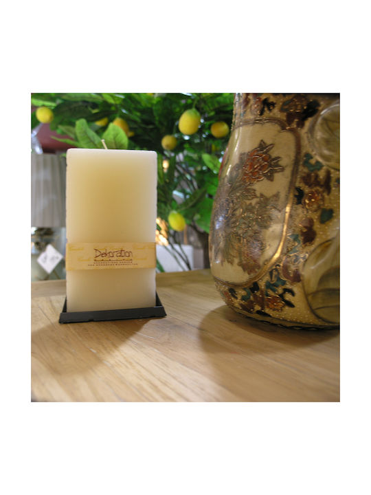 Artekko Decorative Candle Ecru 7x13cm 1pcs