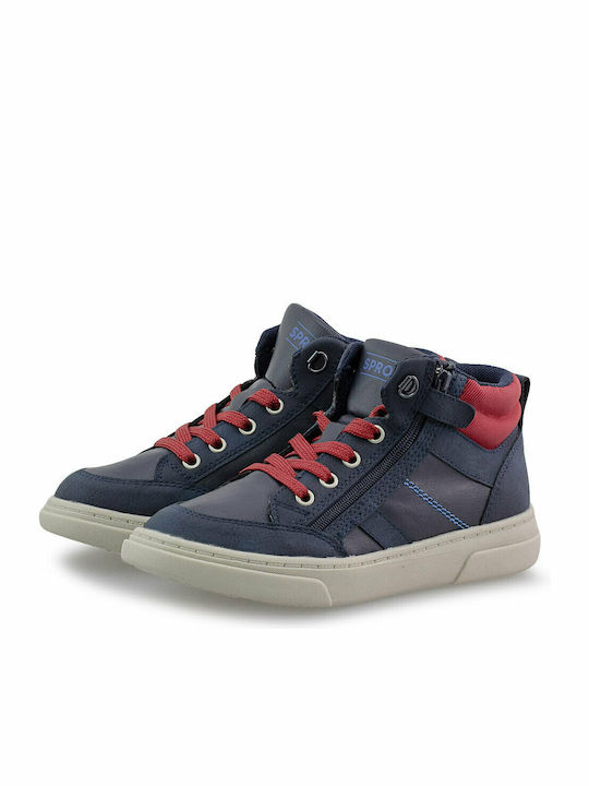 Kids Boots with Zipper Navy Blue