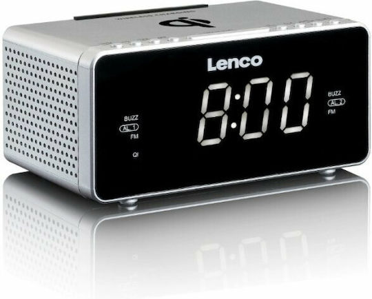 Lenco CR-550 Silber Tischuhr Digital