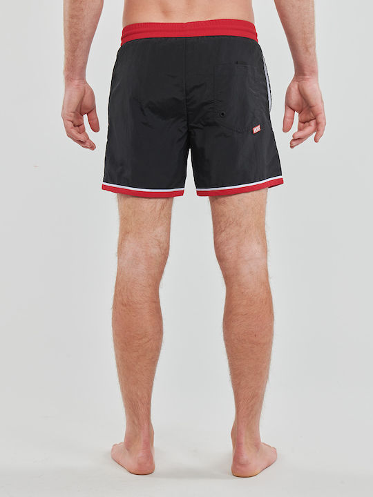 Diesel Herren Badebekleidung Shorts Schwarz Gestreift