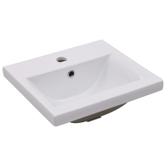 vidaXL Waschtisch mit Waschbecken L41xB38.5xH48cm Weiß