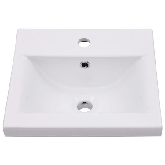 vidaXL Waschtisch mit Waschbecken L41xB38.5xH48cm Weiß