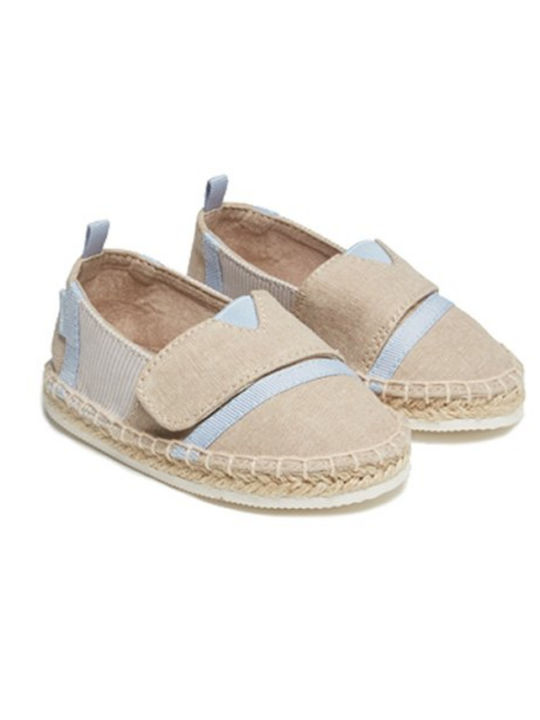 Kids Espradrilles with Hoop & Loop Closure Beige
