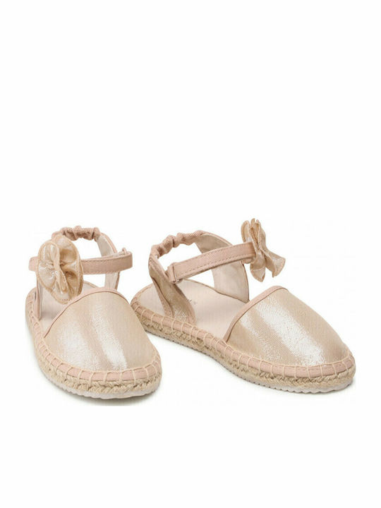 Kids Espradrilles with Hoop & Loop Closure Gold