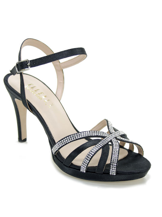 Ellen Leder Damen Sandalen in Schwarz Farbe