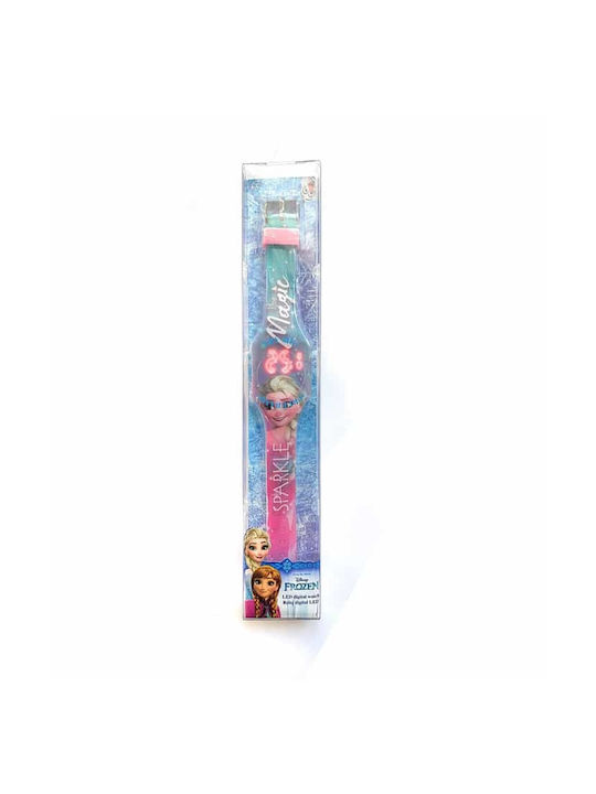 Kids Euroswan Frozen Sparkle Like Magic Kids Digital Watch with Rubber/Plastic Strap Multicolour