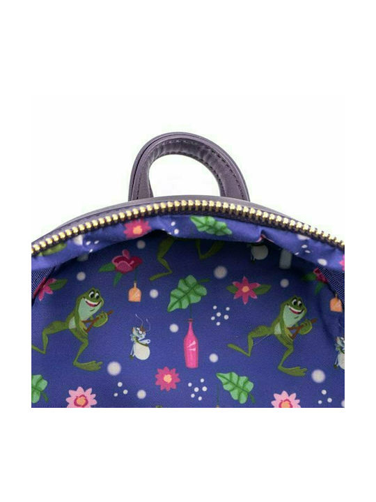 Loungefly Princess and the Frog Tianas Palace Kids Bag Backpack Purple 22.5cmx11.25cmx25cmcm