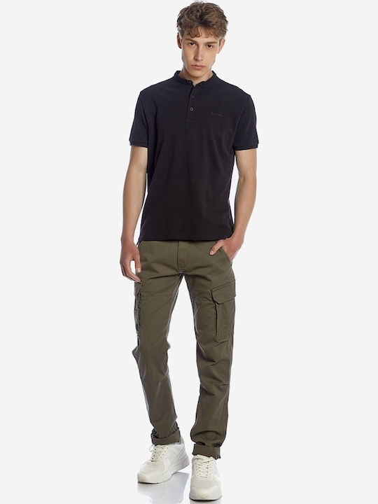 Trousers Cargo Elastic in Regular Fit Oil