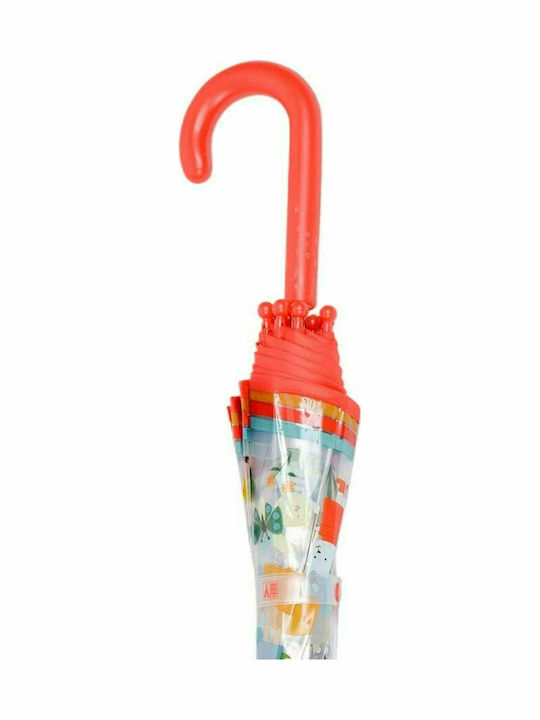 Djeco Kids Curved Handle Umbrella Rainy Day with Diameter 70cm Multicolour