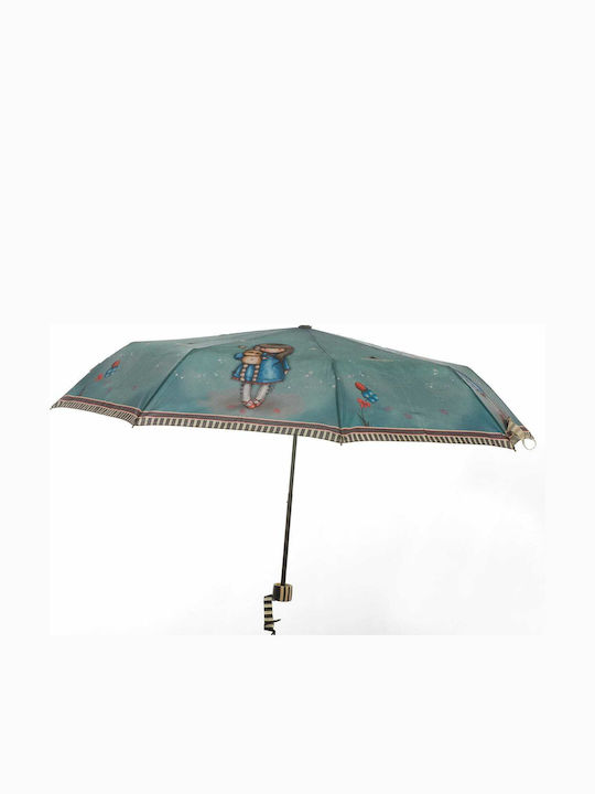 Santoro Kinder Regenschirm Faltbar Gorjuss Hush Little Bunny Blau