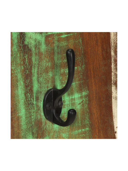 vidaXL Wooden Vintage Wall Hanger with 3 Slots Colorful 36x3x110cm 2pcs