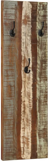 vidaXL Wooden Vintage Wall Hanger with 3 Slots Colorful 36x3x110cm 2pcs
