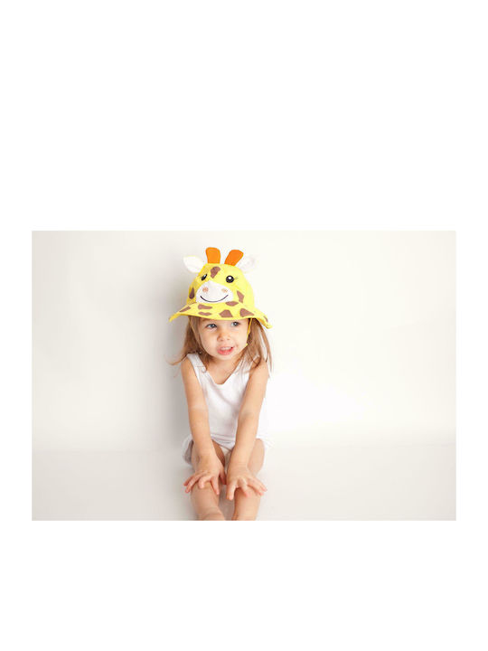Zoocchini Kids' Hat Bucket Fabric Sunscreen Καμηλοπάρδαλη Yellow