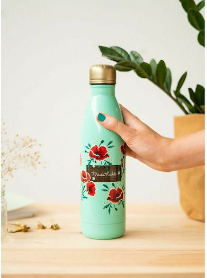 Grupo Erik Hot&Cold Frida Kahlo Μπουκάλι Θερμός Ανοξείδωτο BPA Free 500ml Πράσινο