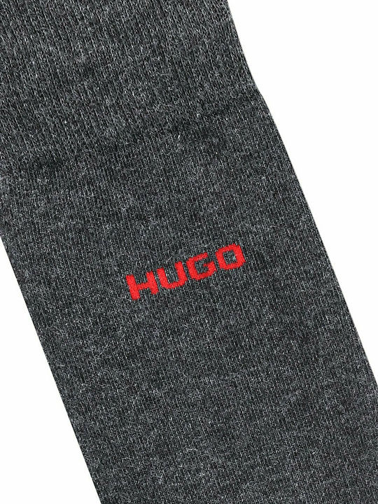 Hugo Men's Solid Color Socks Gray 2Pack