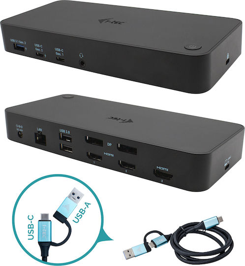 i-tec Hub 3 Θυρών USB 2.0 με σύνδεση USB-C / Ethernet