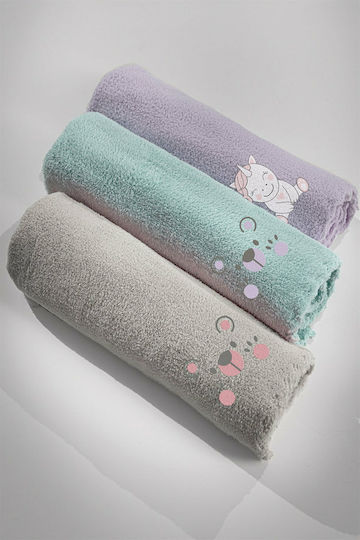 Guy Laroche Blanket Cot Mythical Fleece Purple 100x140cm