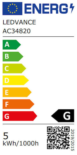 Ledvance Smart Bulb LED 4.5W for Socket E27 and Shape A60 RGBW 300lm Dimmable