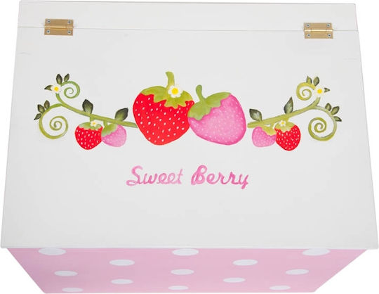 Cutie Botez Căpșunițe din Lemn 45x33x30εκ.