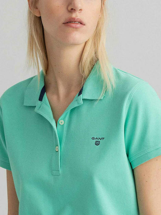 Women's Polo Blouse Short-sleeved Mint