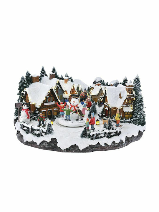 Iliadis Christmas Illuminated Decorative Village with Electric with Music and Movement 21x41x32cm.