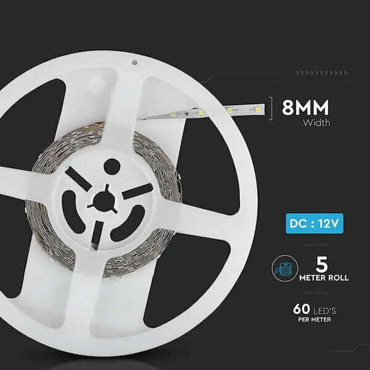 V-TAC LED Strip 12V Cold White Light 5m Type SMD3528