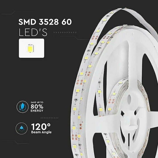 V-TAC LED Strip 12V Cold White Light 5m Type SMD3528