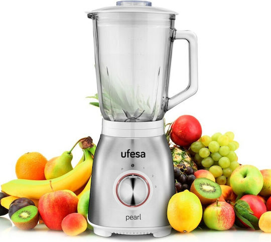 Ufesa BS4900 Pearl Μπλέντερ με Γυάλινη Κανάτα 1.5 lt 1000W Inox