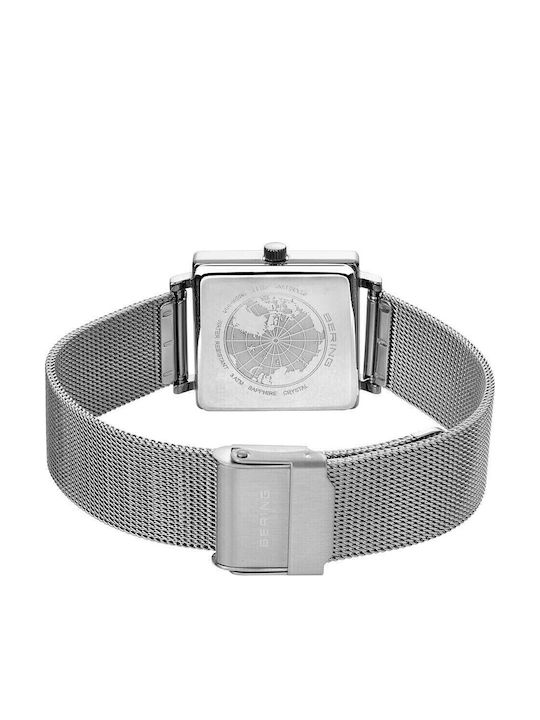 Bering Time Classic Γυναικείο Ρολόι 26mm Μπαταρίας με Ασημί Μεταλλικό Μπρασελέ