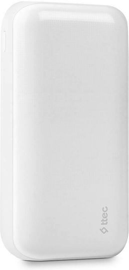 TTEC ReCharger Ultra Power Bank 30000mAh 10.5W mit 2 USB-A Anschlüssen und USB-C Anschluss Weiß