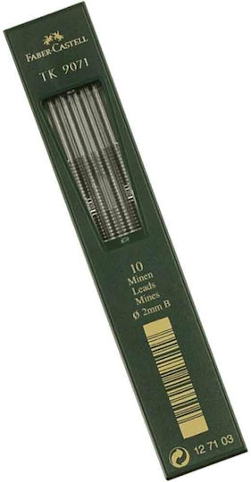 Faber-Castell 10 Packs x 10 TK 9071 Pencil Leads 2mm 3B Type