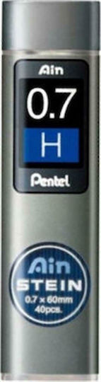 Pentel 40 Packages x 40 Pencil Leads Ainstein Thickness 0.7mm Type H