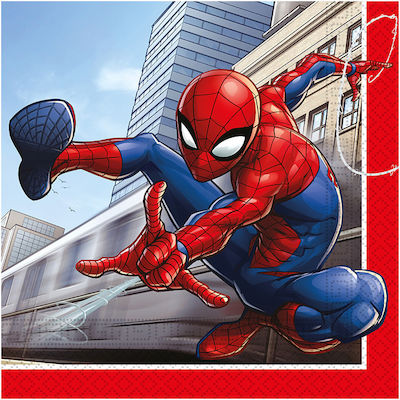 Χαρτοπετσέτες Spiderman Πολύχρωμες 33x33εκ. 20τμχ