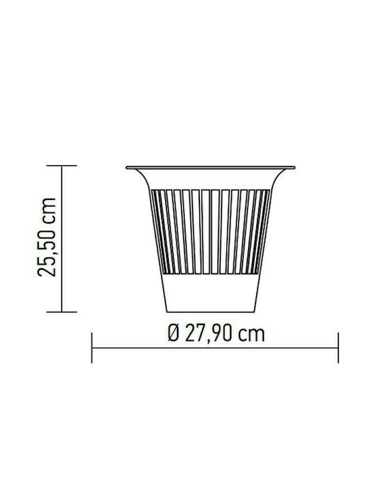 Cyclops Plastic Coș de gunoi de birou Νο 555 Gri