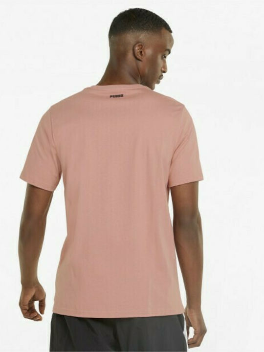 Puma Dylan Men's Athletic T-shirt Short Sleeve Pink