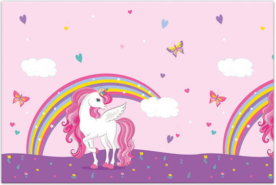 Procos Unicorn Rainbow Τραπεζομάντηλο για Party Μονόκεροι Πλαστικό 180x120cm Ροζ 93761