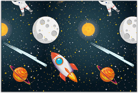 Procos Rocket Space Party Tablecover Plastic 180x120cm Blue 93737