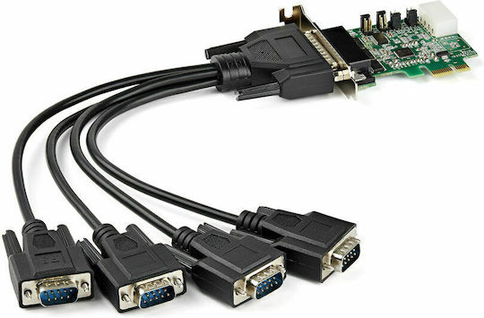 StarTech Κάρτα PCIe σε 4 θύρες RS232 DB9 Serial