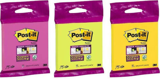 3M Haftnotizen im Würfel 75 Blätter 7.6x7.6cm Post-it (Μiverse Farben)