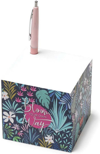 Legami Milano Sticky Note Pads in Cube 9x9pcs Happy Memo Flora