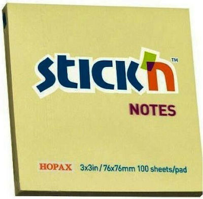 Stick'N Post-it Notes Pad 100 Sheets Yellow 7.6x7.6cm