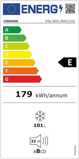 Liebherr IFSe Pure Εντοιχιζόμενος Όρθιος Καταψύκτης 101lt