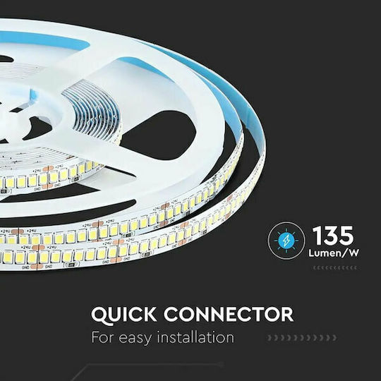 V-TAC LED Strip 24V Cold White Light 5m Type SMD2835