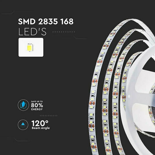 V-TAC Ταινία LED 24V Ψυχρό Λευκό Φως 5m Τύπου SMD2835